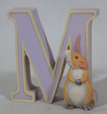 LEARNING AID CHILD TO CHERISH KEEPSAKE 3'' TALL RESIN ALPHABET LETTER ''M'' NEW