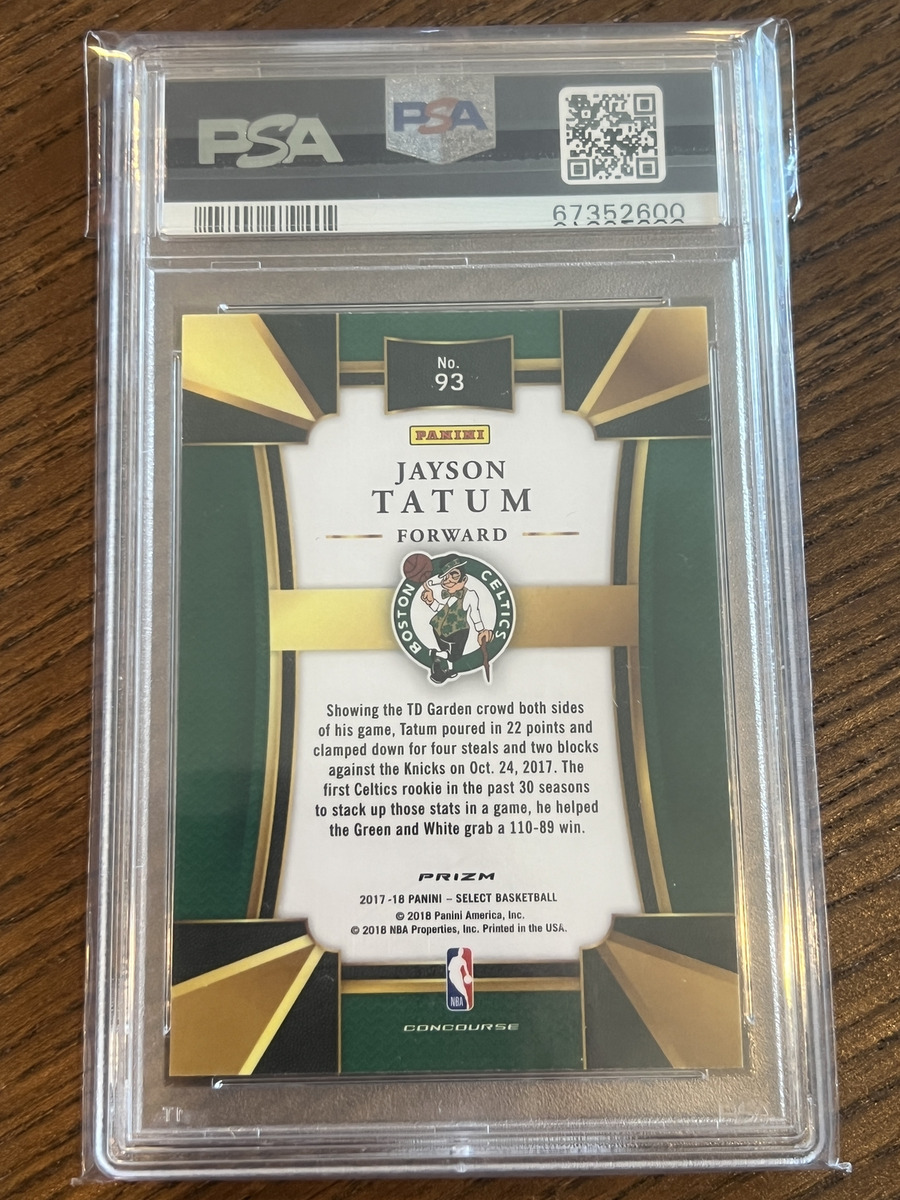 PSA 10 2017 Panini Select Jayson Tatum Silver Prizm PSA 10 2017 Panini Select Jayson Tatum Silver Prizm