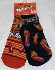 Hot Tamales Novelty Crew Socks Sz 8-12 NWT 2 Pair Candy
