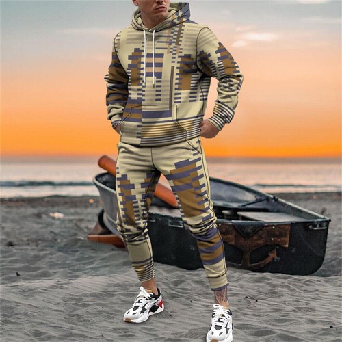 Mens Sweatsuits 2 Piece Hoodie Tracksuit Sets Casual Pants Jogging Suits - Picture 22 of 31