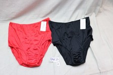 Vintage NYLON Panties Fashions By Teri Size 7 RED Black Pin-Up Intimate Retro
