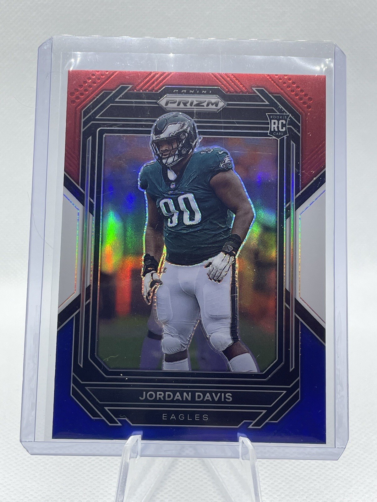 2022 Panini Prizm Jordan Davis Philadelphia Eagles Red White Blue Prizm #371 RC