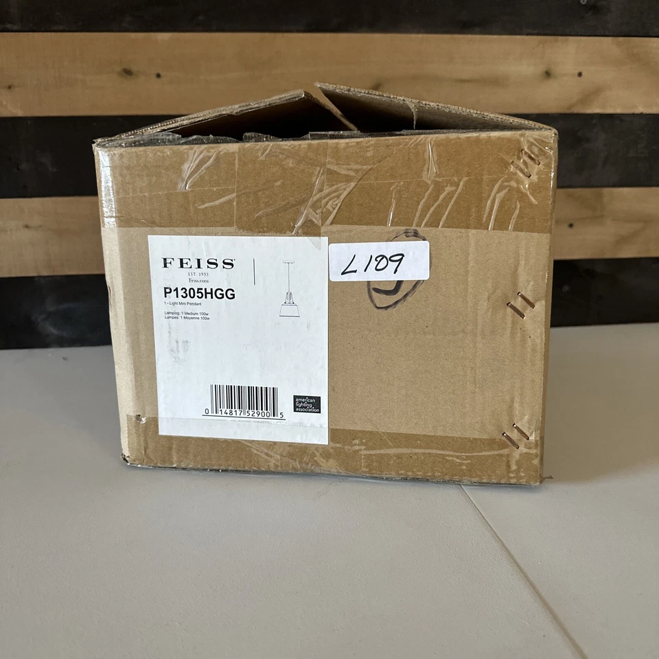 Pingente Feiss Freemont 1 luz 9 polegadas, cinza alto brilho, P1305HGG - Imagem 2 de 3