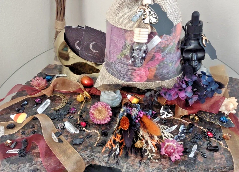 Juego de regalo de aromaterapia de Halloween Nag Champa popurrí perfumado, difusor y guirnalda Foto 2 de 4