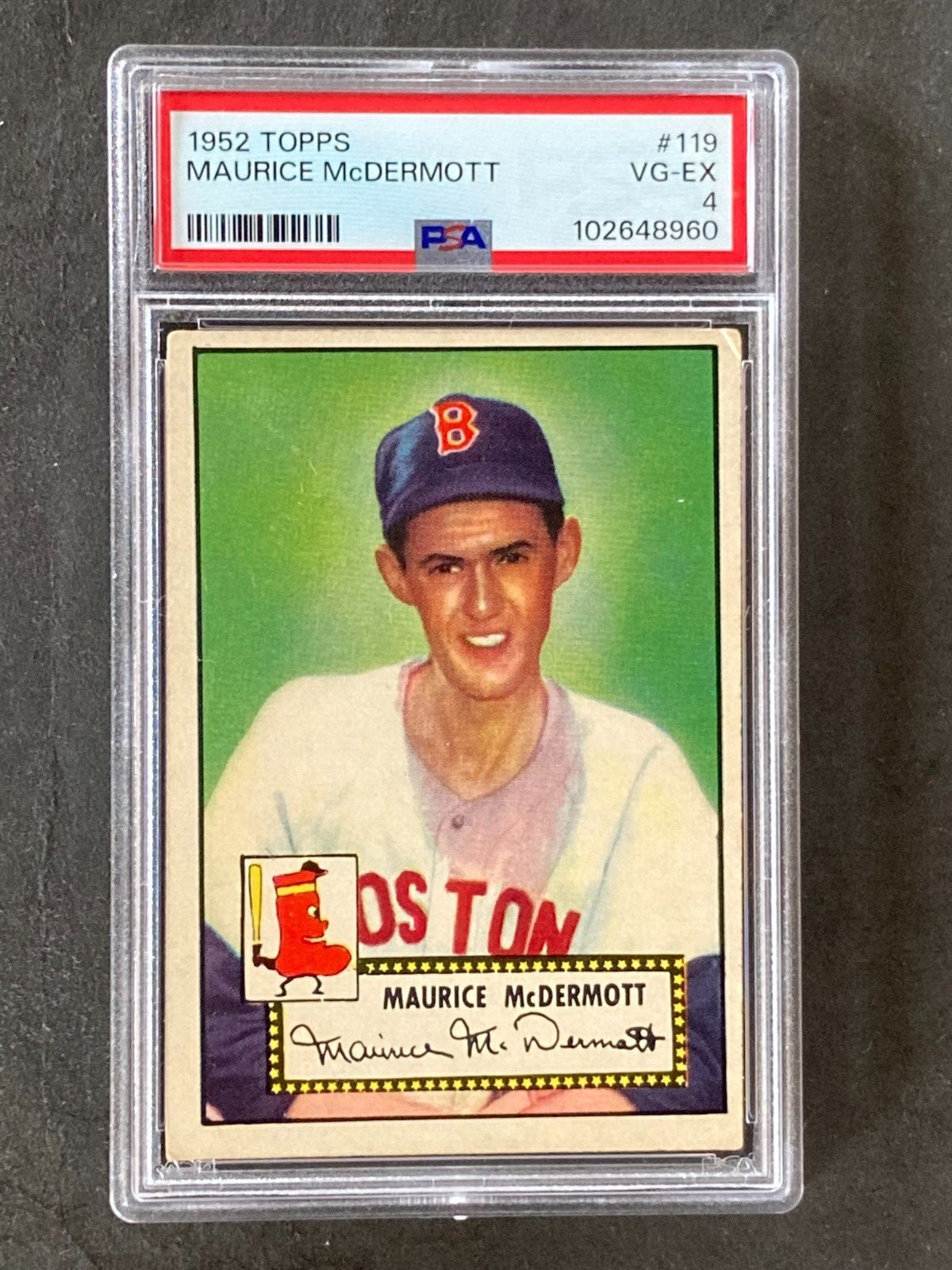 1952 Topps #119 Maurice McDermott Set Break PSA 4