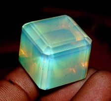 Opal Cube Fire Welo Australian Untreated Natural Certified 90 Ct Gemstone