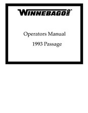 Winnebago 1993 Passage Itasca Motor Home Owners Manual User Guide Coil Bound