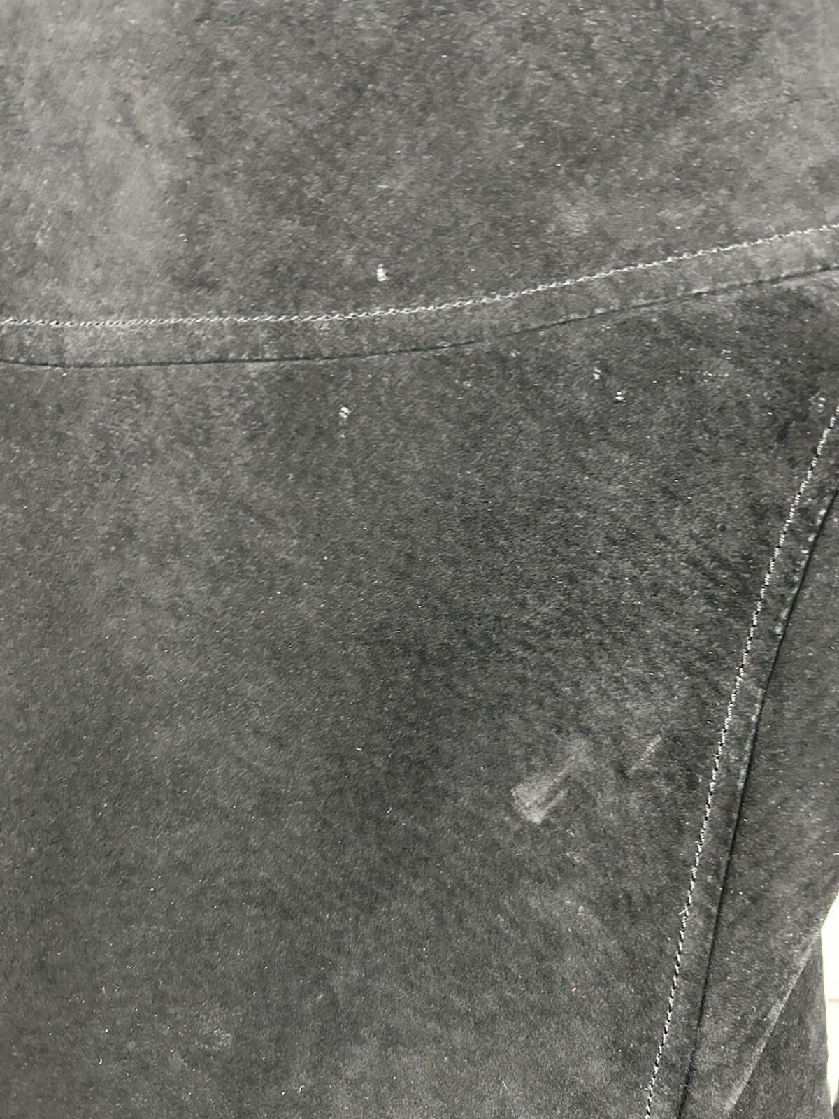 Nine West Solid Black Button Down Black Suede Lea… - image 10