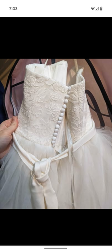 Vera Wang Strapless Tulle Wedding Dress Princess Size 2 Ivory - Picture 5 of 9