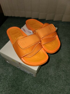 Adidas Pharrell Williams Chancleas HU Slides (Orange) Size 9  display picture 3