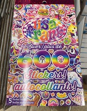 LISA FRANK Sticker Book Over 600 Stickers 90  s Kids Retro Unicorns Puppies, NEW