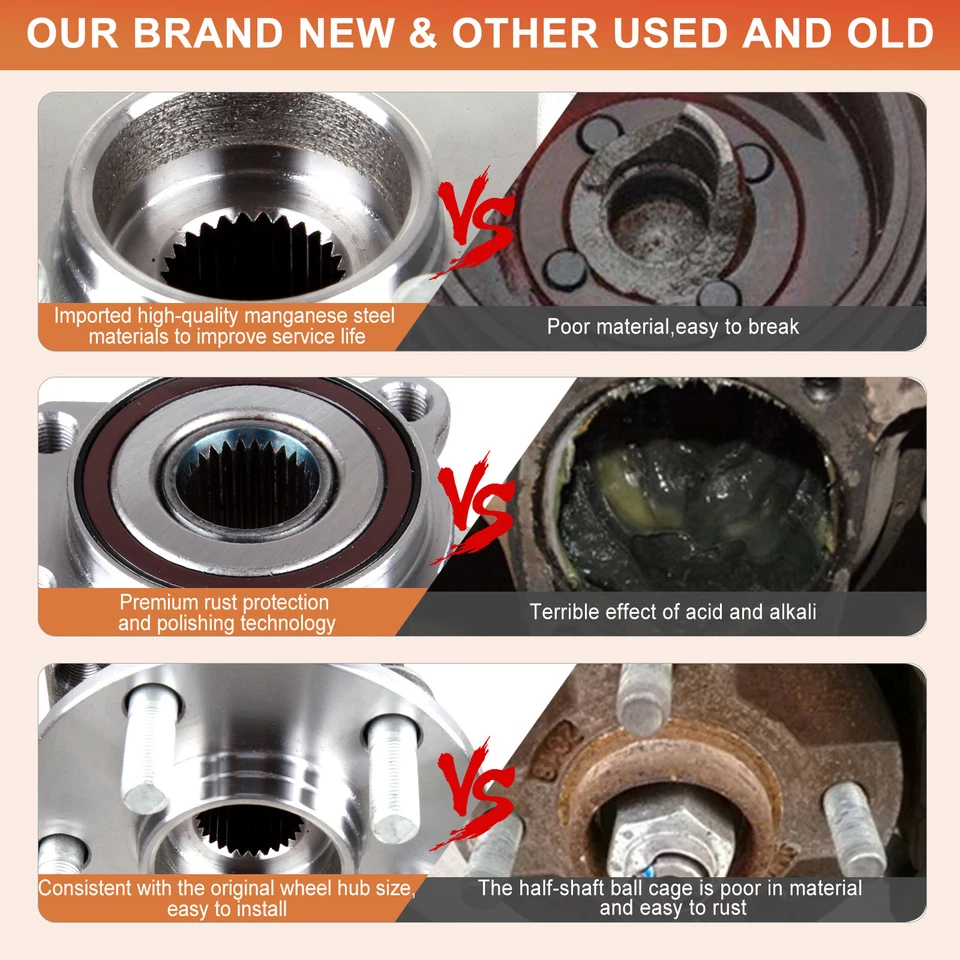 2PCS Front Wheel Hub Bearing For 2008-13 Subaru Impreza 2009-14 Subaru Forester Foto 2 de 4