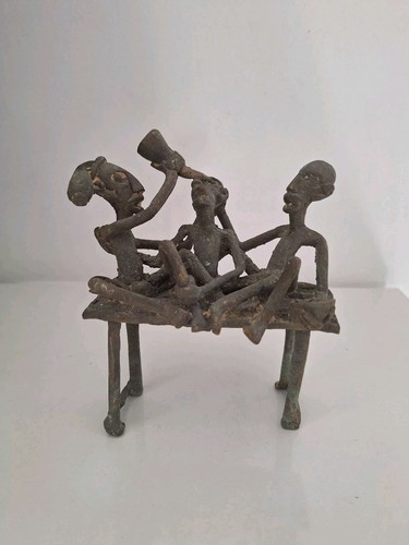 Statue Sculpture Bronze Afrique, Figurine Statuette Miniature - Photo 1 sur 10