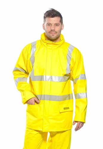 Portwest FR41 Sealtex FR Hi-Vis Reflective Waterproof Outdoor Safety Jacket ANSI image 2