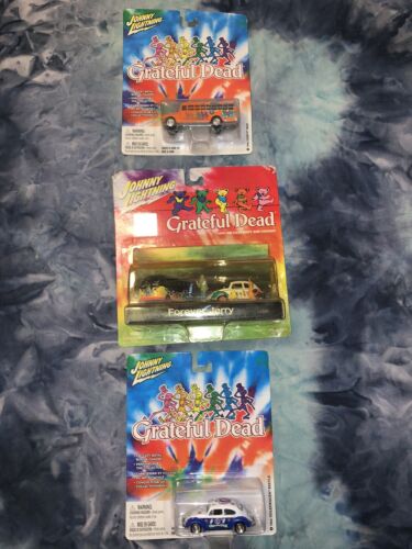 Johnny lighting grateful dead Volkswagen van & bug Toy Cars, VW Hippie, Rare