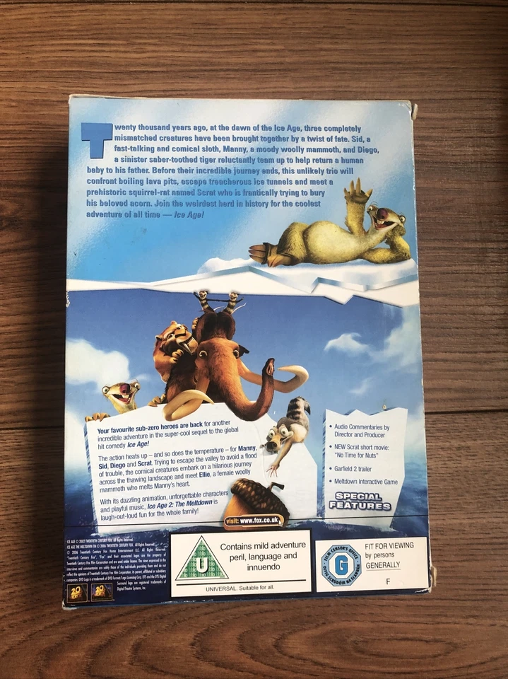 Ice Age/Ice Age 2 - The Meltdown (DVD, 2006, 2-Disc Set, Box Set) Ex - Image 2 of 4