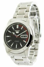 Seiko 5 Automatic 21 Jewels Stainless Steel Black Dial SNKK31K1 30M Mens Watch