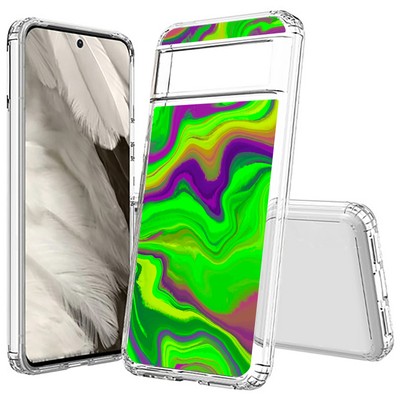 For Google Pixel  (8a,8 Pro,8,7a,7 Pro,7,6),Slim Cover,Opal Marble 9 Print,USA