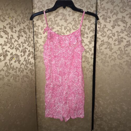 Lilly Pulitzer Pink White Multi-Color GIRL'S Romper Size Extra Large XL 12 14 - Picture 1 of 6