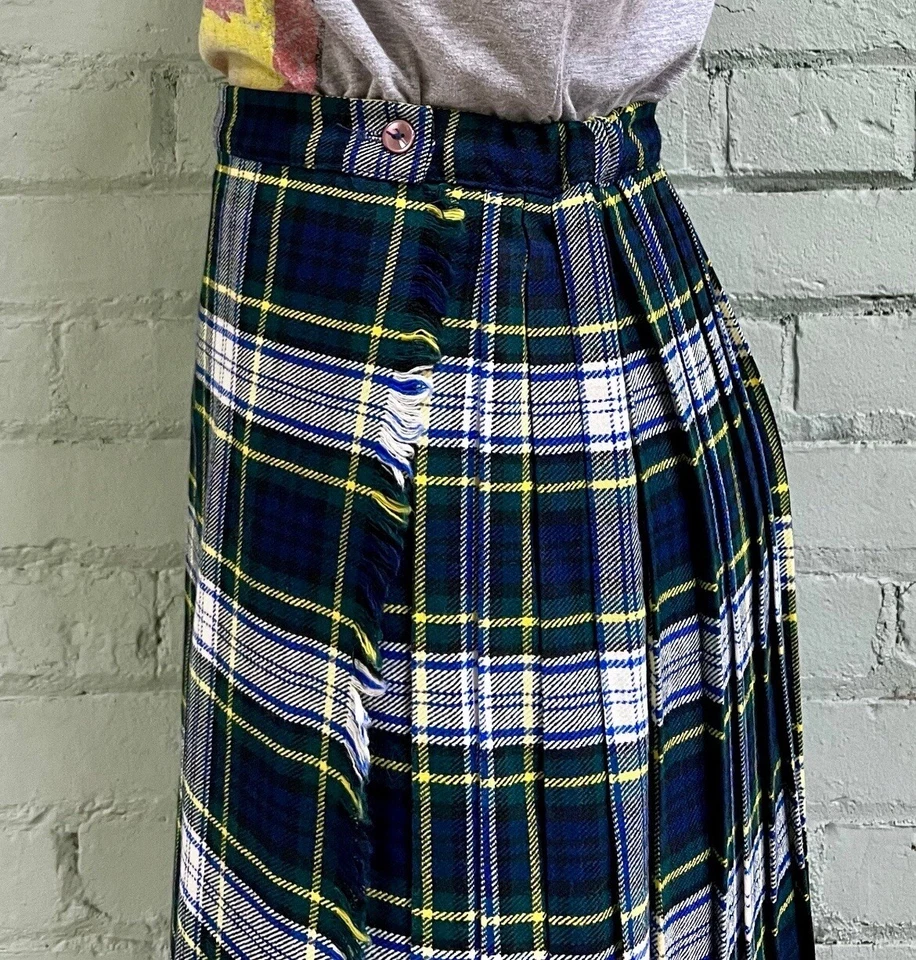 Falda envolvente plisada vintage años 70 longitud midi/pequeña Foto 4 de 4