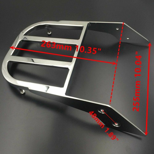 Chrome Aluminum Sissy Bar Luggage Rack For Honda VTX 1300C VTX 1800C Motorcycle - Picture 2 of 6
