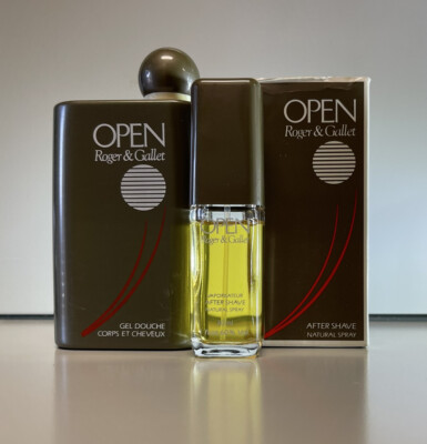 roger gallet OPEN set vintage mega rare Sober Shower Gel and aftershave￼