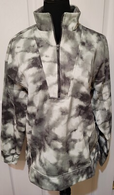 LuLaRoe Persistent Half Zip Sweatshirt Size M Beautiful Multicolor Tie-Dye NWT 