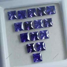Natural Purple Sapphire 12 Pcs 5x5 mm Square Cut CERTIFEID Loose Gemstone Lot