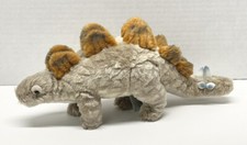Russ Berrie Stegosaurus Dinosaur 15" Long Plush Stuffed Animal Tan