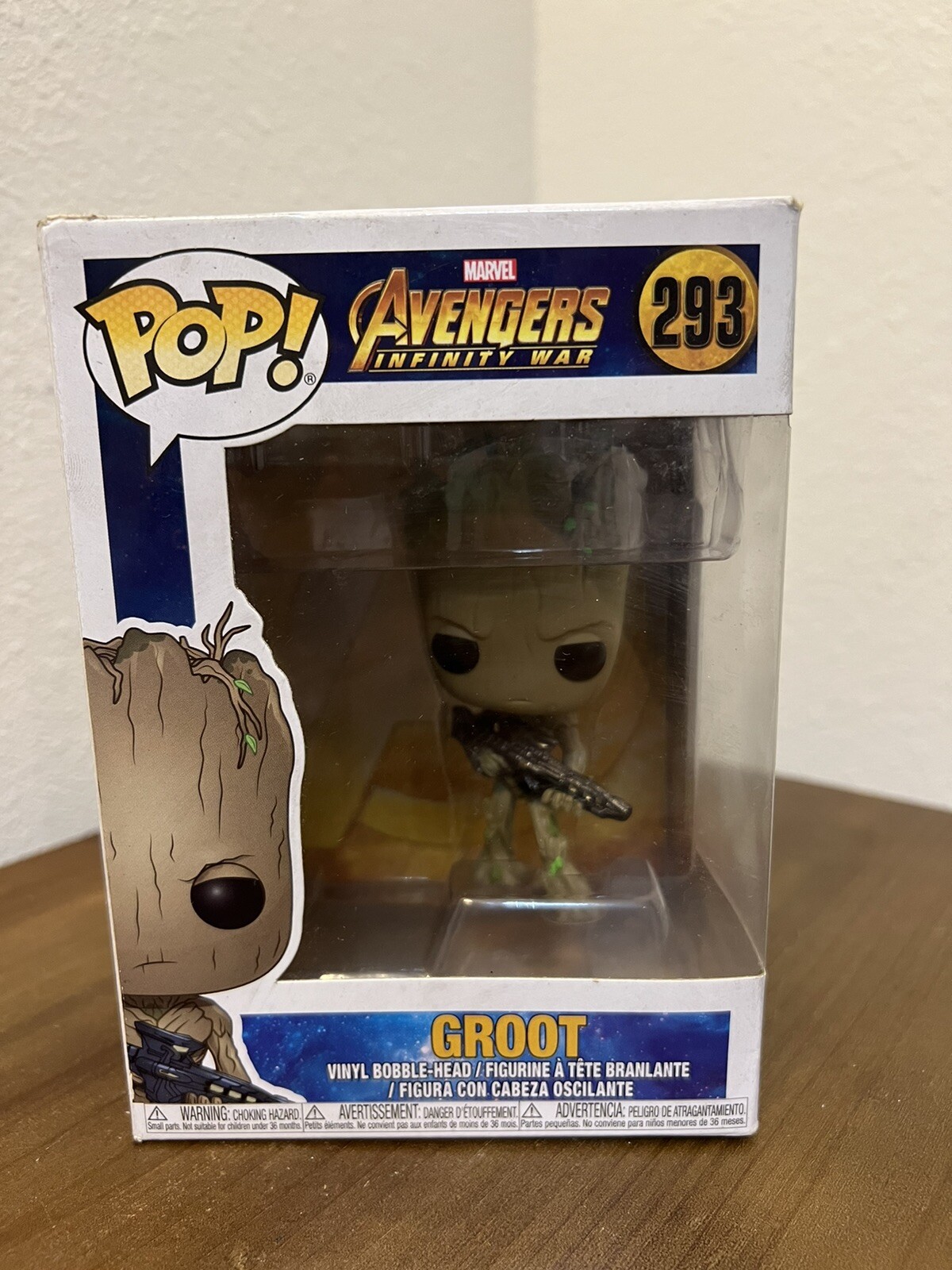 Funko Pop Marvel #293 Avengers Infinity War Groot Box Slightly Damaged