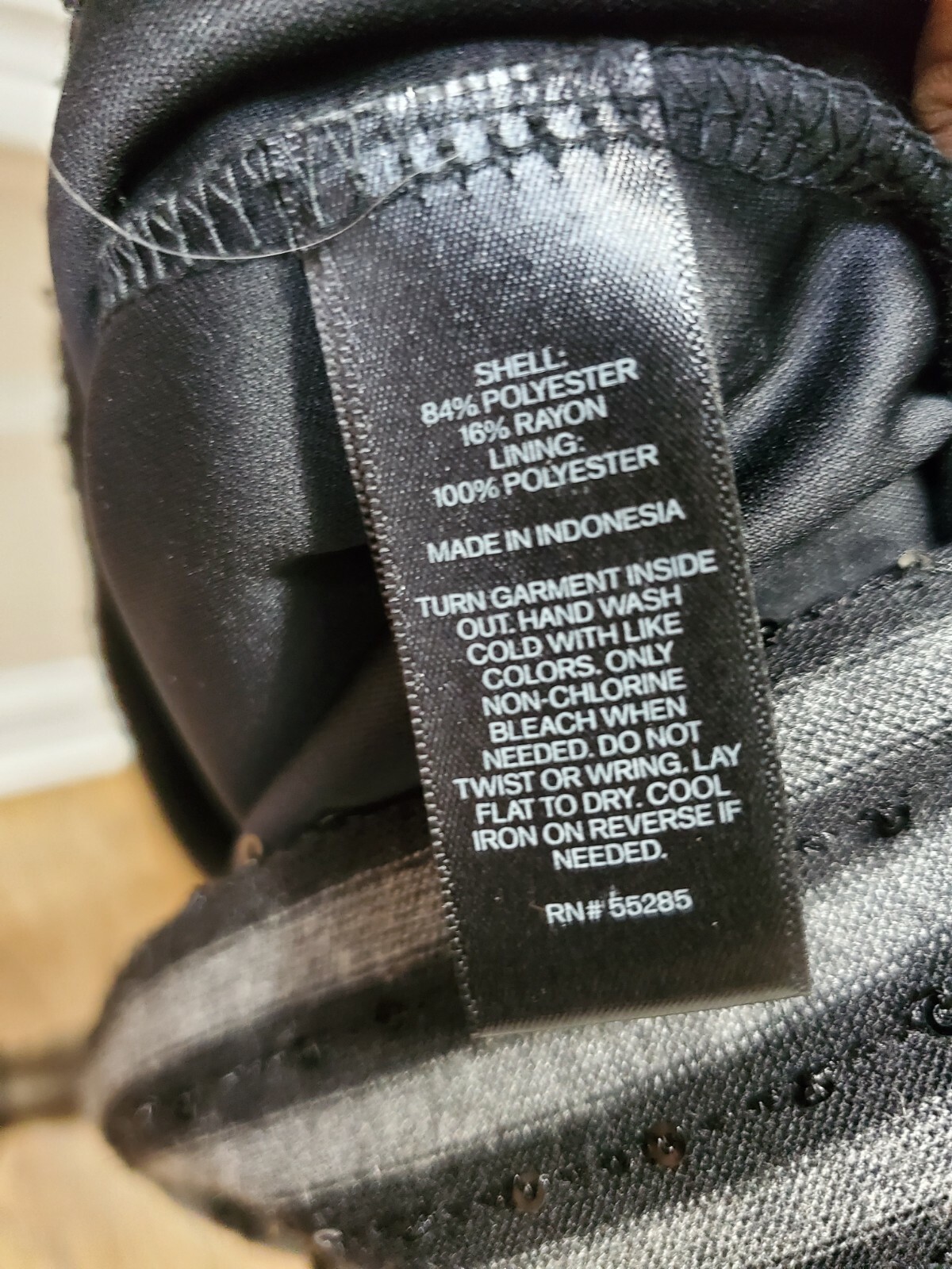 Express Black/Gray Polyester Round Neck Long Slee… - image 9