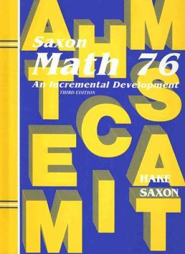 Saxon Math 7/6: Student Edition 2002 - Hardcover - ACCEPTABLE