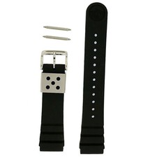 Seiko Watch Band Arnie SNJ025 SNJ027 H558-5009 Black 22 mm Silicone Rubber Strap