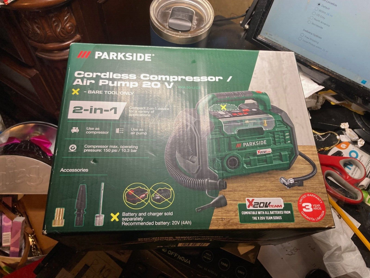 PARKSIDE Cordless NO Battery, Upgrade 150 PSI High Press PRTable Air  Compresor