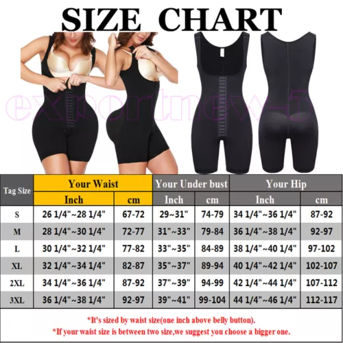 Fajas Colombianas Shapewear Tummy Control Bodysuit High Compression Body Shaper - Picture 2 of 17