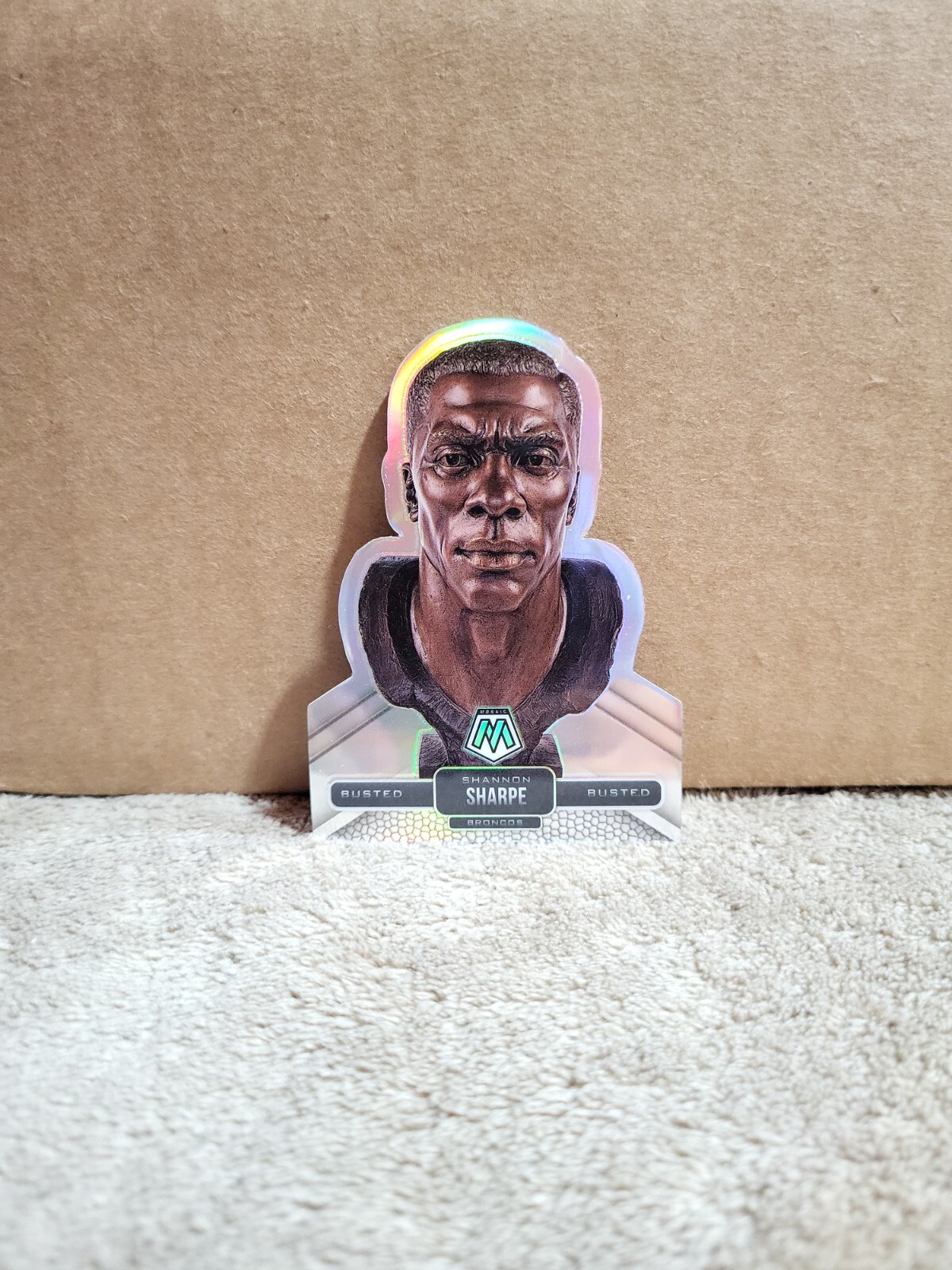 2022 PANINI MOSAIC SHANNON SHARPE BUSTED DIE-CUT SSP DENVER BRONCOS