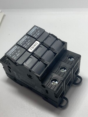 PHEONIX CONTACT UK 10,3-CC FUSE TERMINAL BLOCK 30A 600V 3 POLE