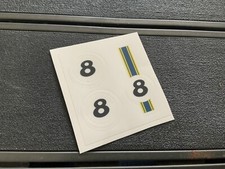 Scalextric C8/C14 Nose Stripe & Numbers #8
