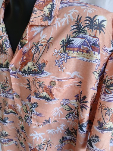 Uzzi Amphibious Gear Mens Shirt XL Multicolor Hawaiian Tropical S-Sleeve - Picture 3 of 7