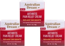  3 -- 4 OZ Australian Dream Arthritis Pain Relief Cream Muscles Joints Exp 2027