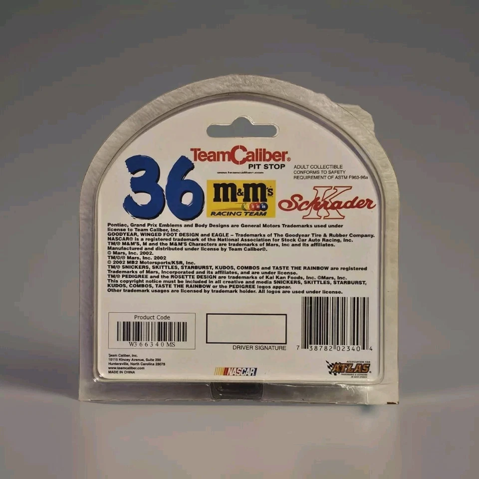 TEAM CALIBER #36 M&M’S KEN SCHRADER DIECAST 2002 EDITION 1:64 ISSUE 27 NASCAR - Image 2 of 2