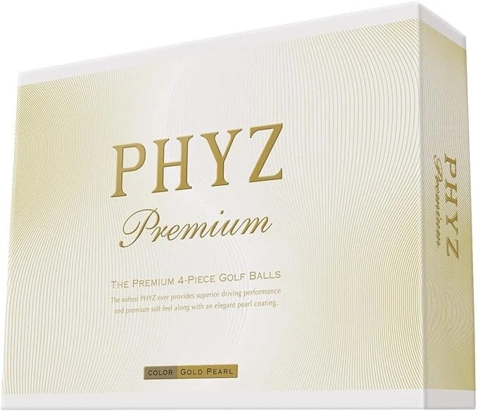 Juego de 2 pelotas de golf BRIDGESTONE PHYZ Premium Gold Pearl 4 piezas docena 12 pelotas Foto 4 de 4