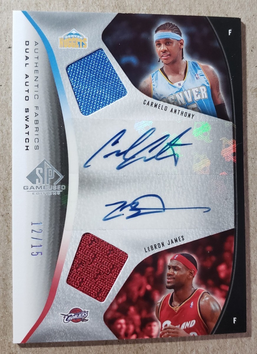 2006-07 SP Game Used LeBron James & Carmelo Anthony Auto Patch /15