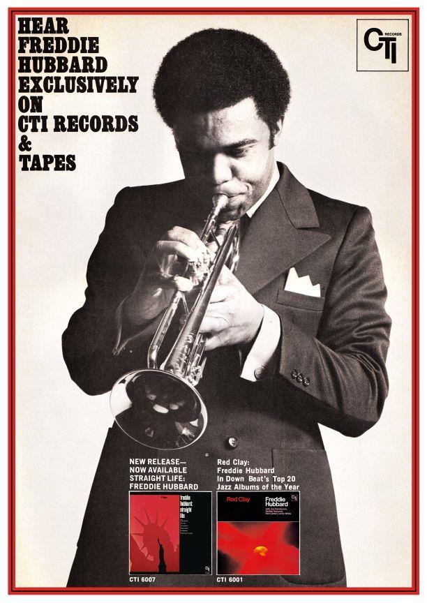Freddie Hubbard *POSTER* Album Promo JAZZ TRUMPET MASTER Red Clay