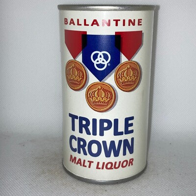 Ballantine Triple Crown Malt Liquor REPLICA/NOVELTY beer can paper label