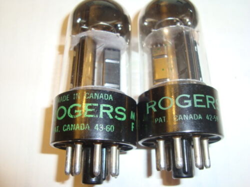 One Pair of 6SN7GTB Tubes, Rogers Brand, Tall Bottles, Good Ratings