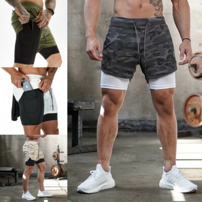 Herren Gym Fitness Sporthose Training Workout Kurze Hose Laufkompression Hose DE