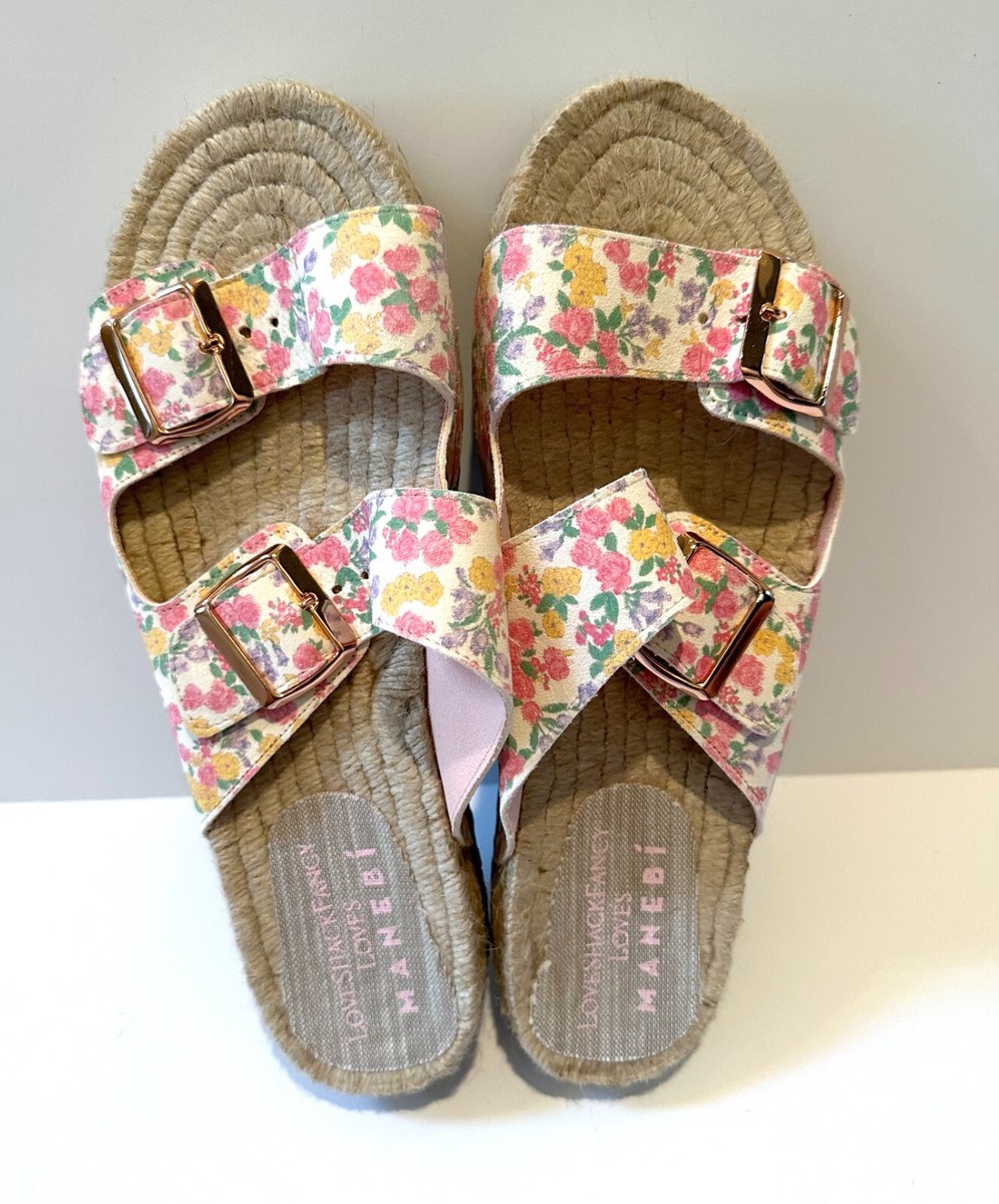 NEW LOVE SHACK FANCY X MANEBI NORDIC FLORAL LEATHER  display picture 1