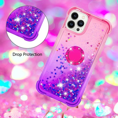 Quicksand Case Ring Holder Glitter Shockproof Back Cover Stand For Various Phone - Picture 4 of 8