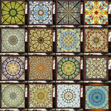 Vintage Privacy Windows Film Static Cling Frosted Chapel Cling Glass Sticker